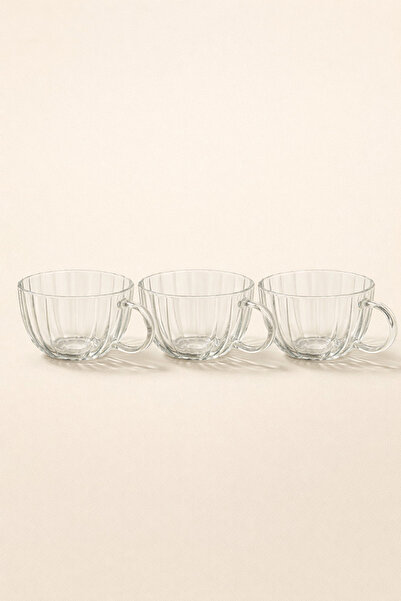 Mirilliahome Set of 3 Borosilicate Glass Mugs 180 ml Heat Resistant Cups with...