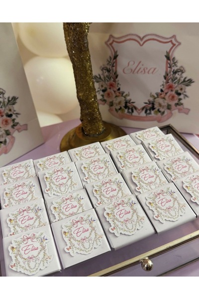The Candle Atelier 3d Tasarımlı İsme Özel Etiketli Sütlü Madlen Bebek Çikolat...