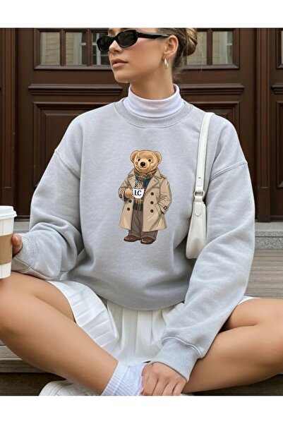 Jose Clothing Teddy Bear Printed Organic Cotton Sweatshirt