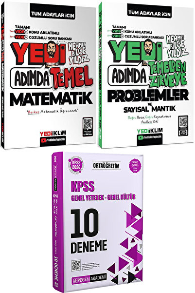 Yediiklim Yayınları Yedi Adımda Temel Matematik Temelden Zirveye Problemler -...