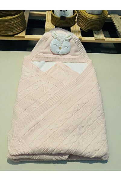 Yesda Bebe Welsoft Astarlı Şapkalı Triko Bebek Battaniyesi Sevimli Figür|Yeni...