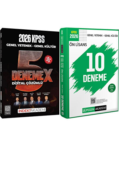 İndeks Akademi Yayıncılık 2026 KPSS Genel Yetenek Genel Kültür 5 DenemeX - 20...