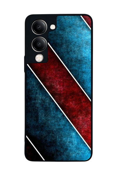 Aksel Kılıf متوافق مع Vivo Y19 5G مطبوع ، أسود غير لامع، سيليكون ناعم، واقي، ...