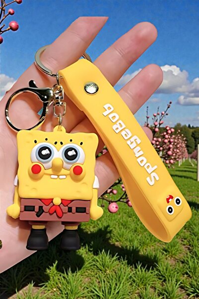 Lorvia 3D Large Spongebob Silicone Figure Keychain – Bag Decoration Accessory...