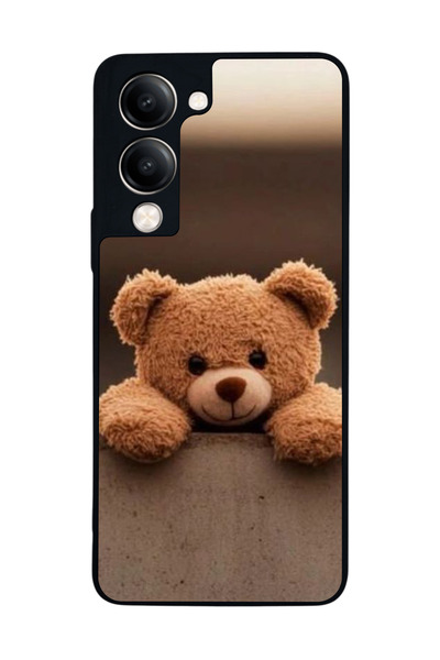 Aksel Kılıf متوافق مع Vivo Y19 5G مطبوع ، أسود غير لامع، سيليكون ناعم، واقي، ...