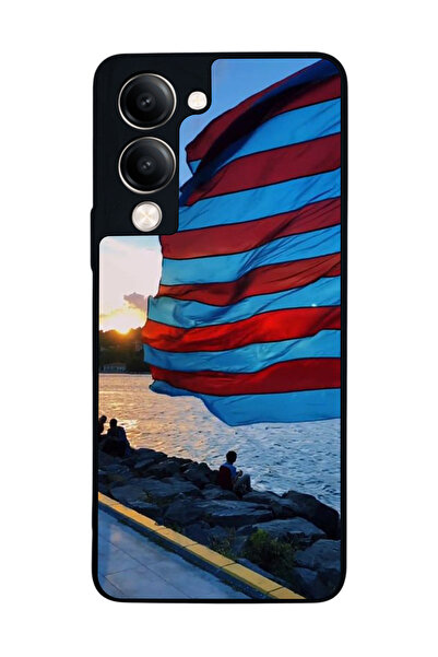 Aksel Kılıf متوافق مع Vivo Y19 5G مطبوع ، أسود غير لامع، سيليكون ناعم، واقي، ...