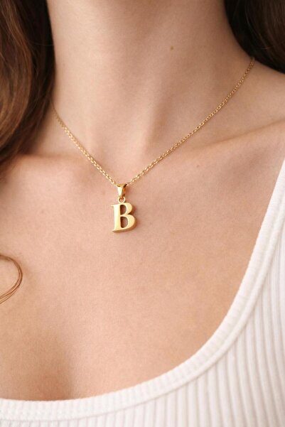 ZRN AKSESUAR XUPING TTM B HARFİ KOLYE UCU 14 K RENK TÜM KOLYELERİNİZLE KULLAN...