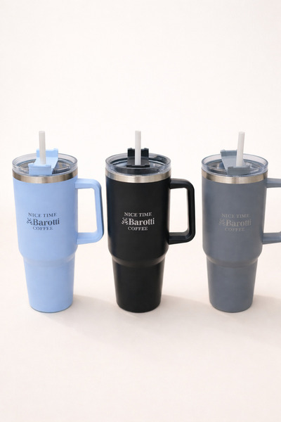 Mirilliahome 1.2 Lt Thermos Flask with Straw and Handle – Stainless Steel, 3 ...