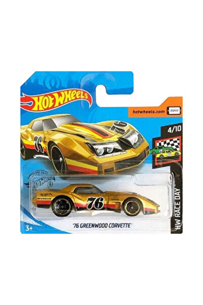HOT WHEELS Hot Wheels Diecast Car, '76 Greenwood Corvette, HW Race Day 2020 C...