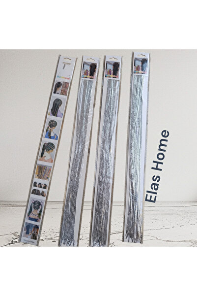 ELAS HOME Σχοινί μαλλιών Χοντρό τσιμπιδάκι γυαλιστερό ασημί χρώμα