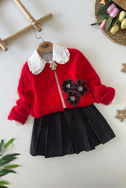 Minigimin Cicileri My Little Girl's Cicileri Floral Stone Embroidered Shirt w...