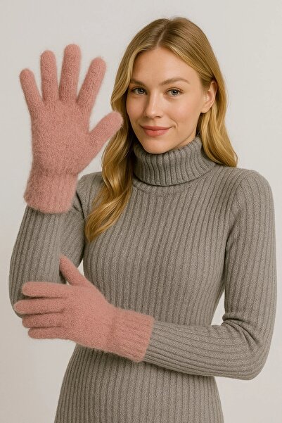 awix Γυναικεία γάντια με μαλακά βελούδινα μακριά δάχτυλα