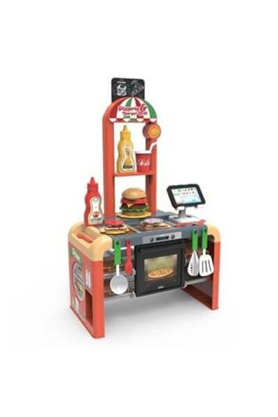 Jumbo Play Kitchen Set Pizzeria Burger House 2 in 1 - 52 pieces