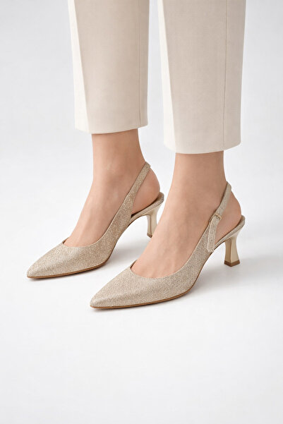 Firibu Women's Pointed Toe Open Back Heeled Evening Dress Shoes – Stoned - Si...