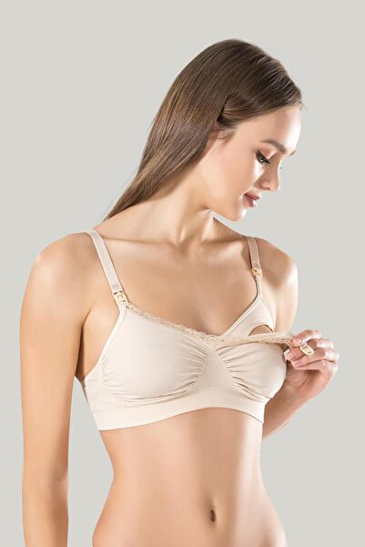 Veille V-Neck Comfortable Nursing Bra |   Can Be Opened with One Hand |   Sen...