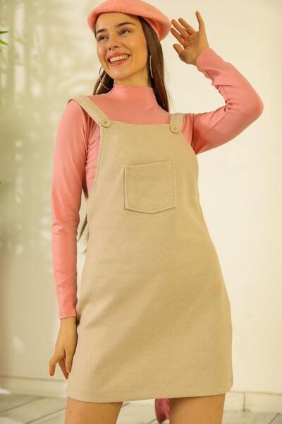 ABAS Askılı Tek Cepli Kaşe Salopet