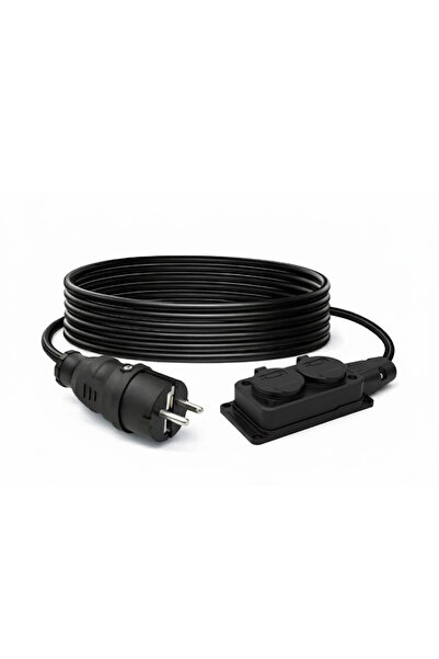 EVDECHARGE H07RN-F Kablo| 3×2,5 mm² |5 Metre| 16A | 2'li Priz | Elektrikli Ar...