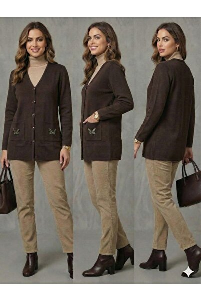 onno style women Cebi Butterfly Stone Steel Knit Classic Tricot Jacket