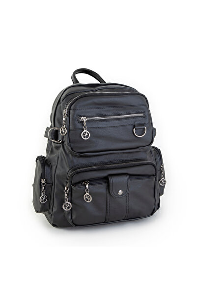 Meryem Çanta حقيبة ظهر نسائية ناعمة الملمس قابلة للغسل متعددة الأقسام من ناس