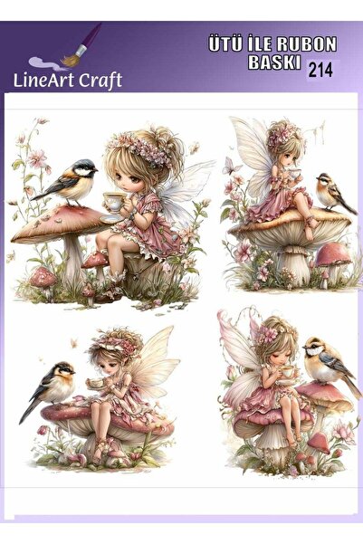 LİNEART Ütü ile Rubon Baskı Transfer No:RB214-30x30cm