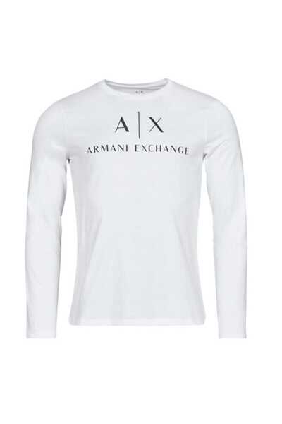 Armani Exchange Long sleeve t-shirt, men, 100% cotton, large logo printed on ...