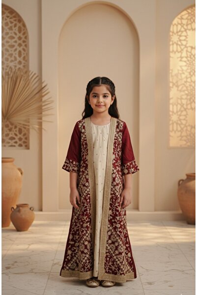 Maison Emarat Girls Embroidered 2 Piece Fusion Set