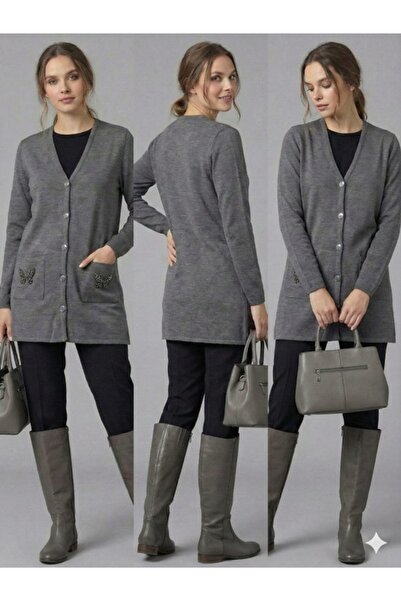 onno style women Cebi Butterfly Stone Steel Knit Classic Tricot Jacket