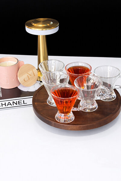 Maloria Boncuk Kulplu İnce Belli Ayaklı Fincan | 200ml - 6'lı