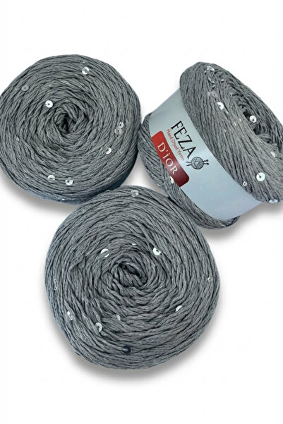 Feza Dior Pullu İnce Örgü İpi (2 Adet) – %75 Pamuk %25 PES, 100 g / 310 m, Şa...