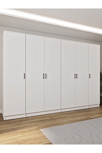 Farooq mobilya dekarasyon 6 kapaklı elbise dolabı