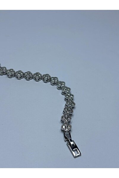 XUPING JEWELRY Zirkon Taşlı AYARLANABİLİR Sıralı Yonca Motifli Kadın Bileklik