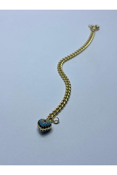 XP Kalpli Nazar Detaylı Altın Kaplama Bileklik