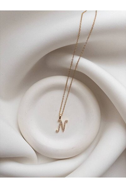 Minne Jewelry-Accessory Çelik Zincir Kolye - Harfli Kolye - Kişiye Özel Baş H...