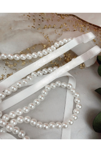 Bautinq Store Panglică cu perle în formă de inel, panglică cu perle, panglică...