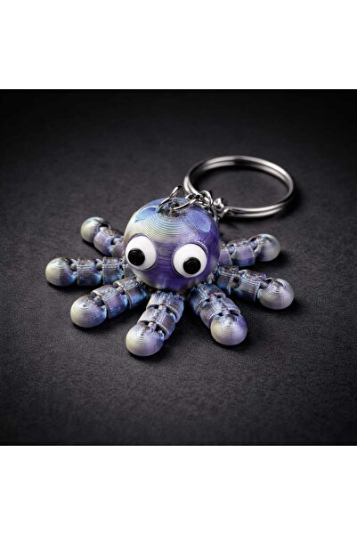 Moshu Design Hareketli Ahtapot Anahtarlık Çanta Süsü Charm Aksesuar