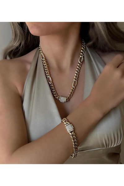 VİP AKSESUARRR KADIN KUYUMCU MODEL GURMET SET BİLEKLİK KOLYE
