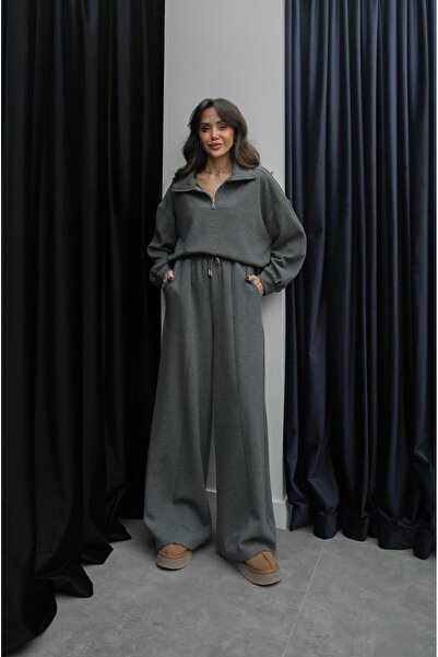 Havoş Anthracite Stitching Detailed Thessaloniki Suit