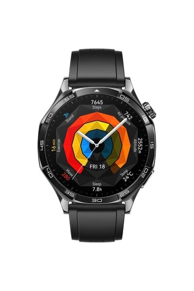 Huawei Smartwatch Watch GT 5 46mm, GPS, Android/iOS, Black Fluoroelastomer Strap