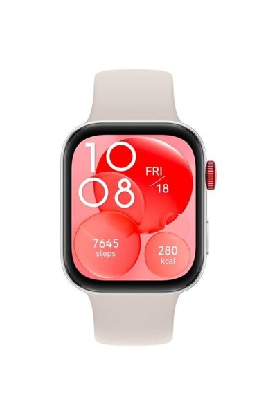 Huawei Smartwatch Watch Fit 3, GPS, Android/iOS, Silver/Moon White Fluoroelas...