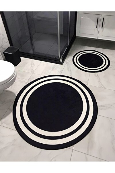 MyDecoRoom مجموعة سجادة حمام مزخرفة مضادة للحساسية وقابلة للغسل في الغسالة وم...