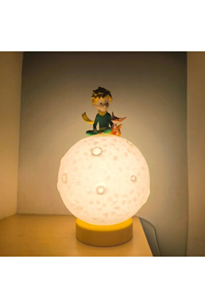 hivhestın Küçük Prens ve Tilki: Ay Yolculuğu 3D Gece Lambası