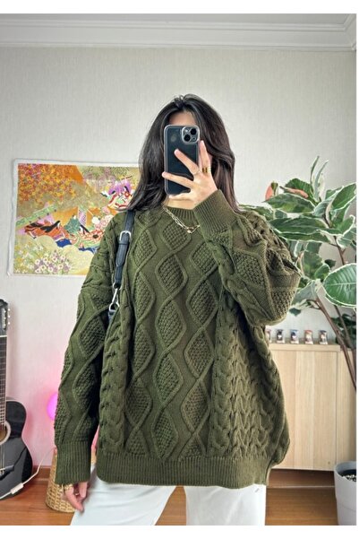 Burcia Alisa Patterned Long Knit Sweater