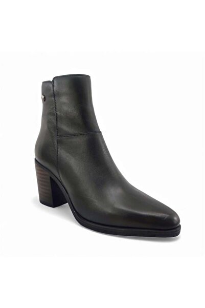 Mammamia 4335 Hakiki Deri Günlük Kadın Bot-Siyah