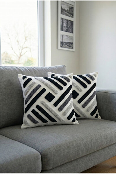 Hayal Dekoratif Punch Nakış Desenli 3D Dijital Baskılı Geometrik Desenli Beya...