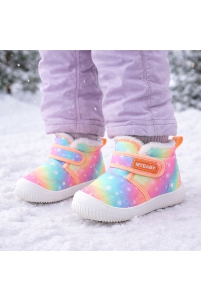 Superbaby Children's winter boots, rainbow print