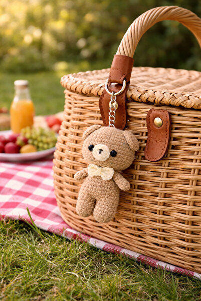 LUXIC CORE Handmade Amigurumi Teddy Bear Keychain |   Car Mirror Ornament |  ...