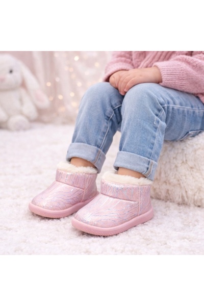 Superbaby Cizmulite roz sidefat imblanite