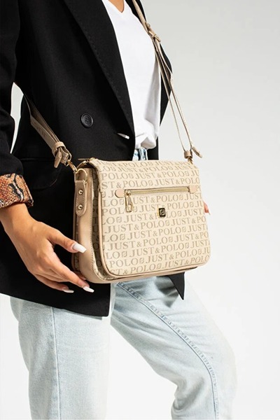 Just Polo JP Geantă de umăr JustPolo pentru femei, cu cu imprimeu compartimen...