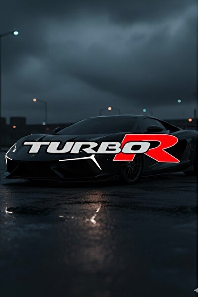 Yalıgraf Reklam Tabela Turbo R Logo Car Sticker 19 cm