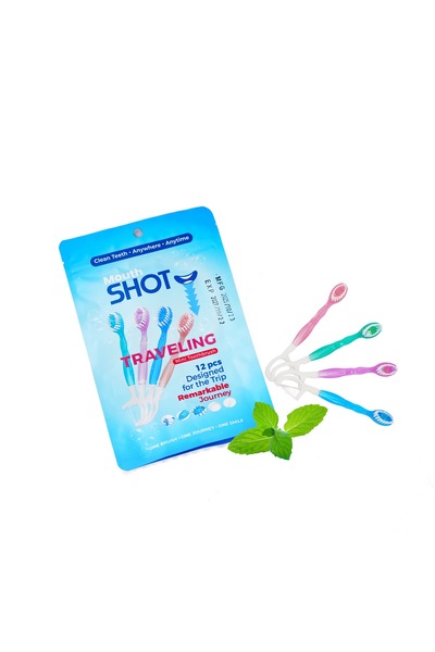 Shot Shut 12-piece all-in-one toothbrush set